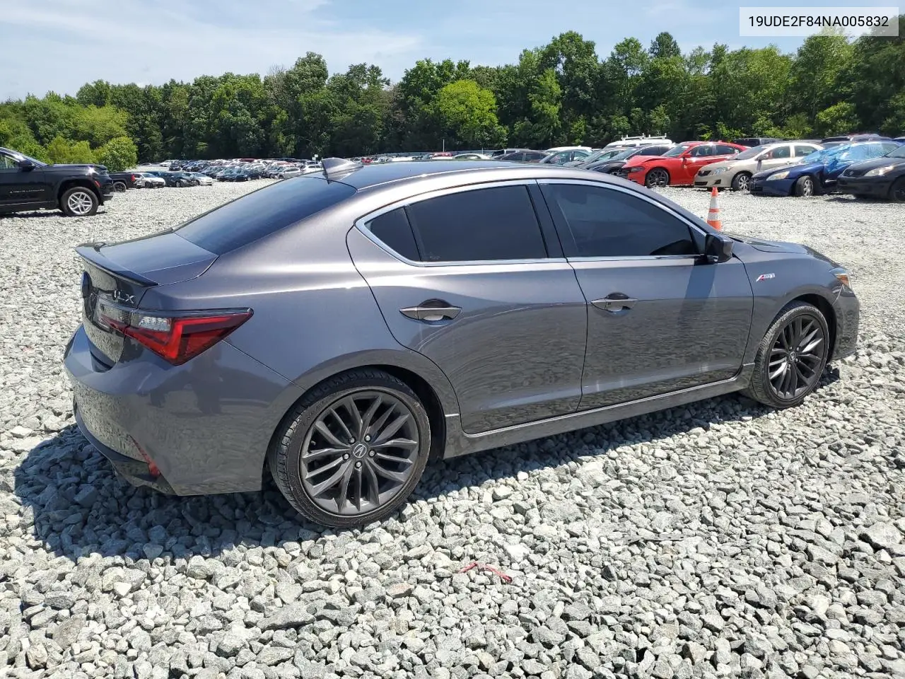 2022 Acura Ilx Premium A-Spec VIN: 19UDE2F84NA005832 Lot: 60875615