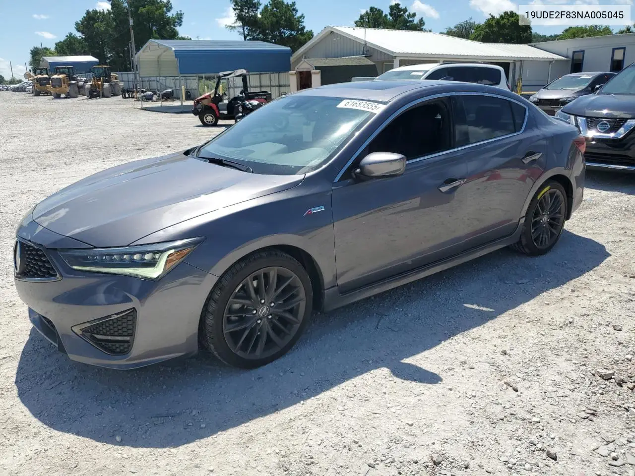 2022 Acura Ilx Premium A-Spec VIN: 19UDE2F83NA005045 Lot: 61683555