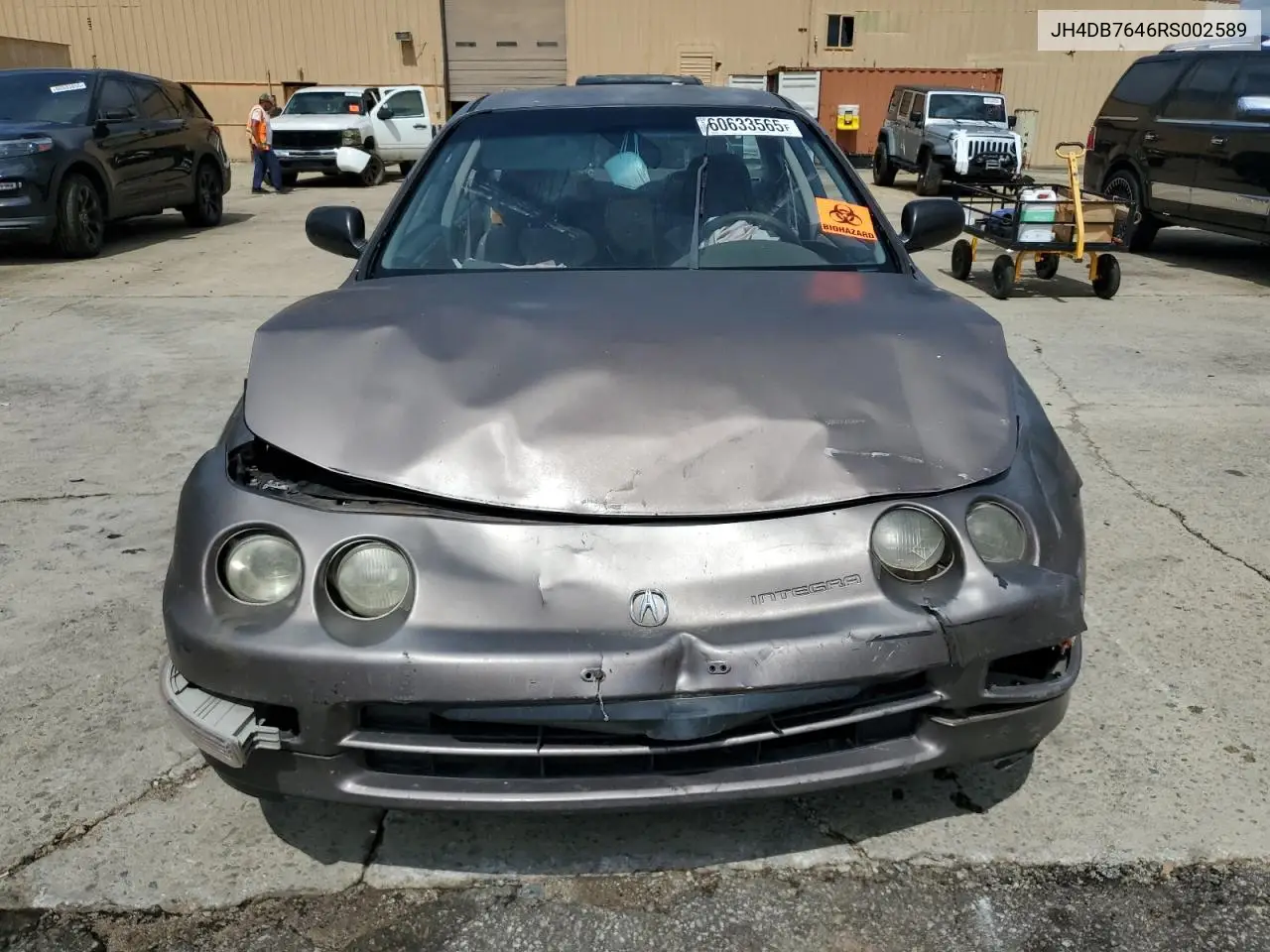 1994 Acura Integra Rs VIN: JH4DB7646RS002589 Lot: 60633565