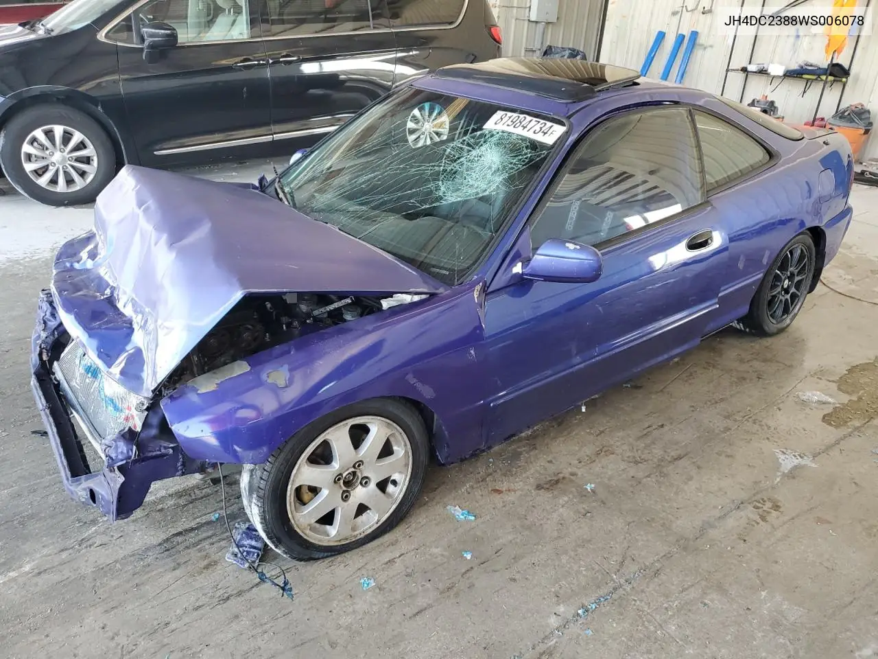 1998 Acura Integra Gsr VIN: JH4DC2388WS006078 Lot: 81984734