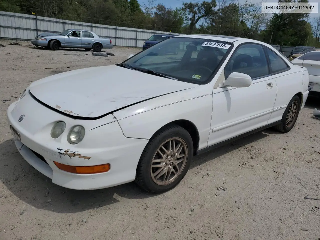 2000 Acura Integra Ls VIN: JH4DC4459YS012992 Lot: 53804615