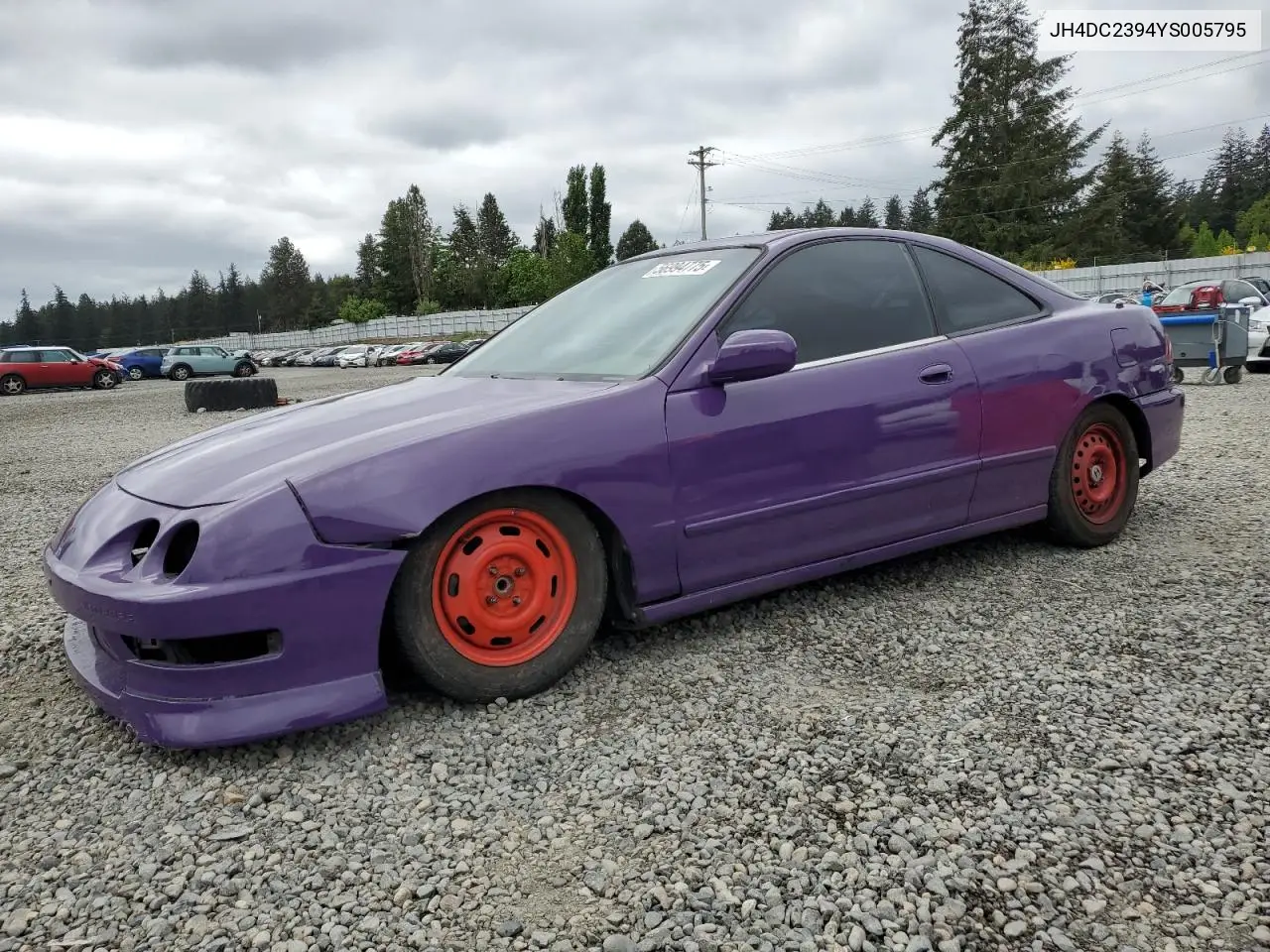2000 Acura Integra Gsr VIN: JH4DC2394YS005795 Lot: 56994775