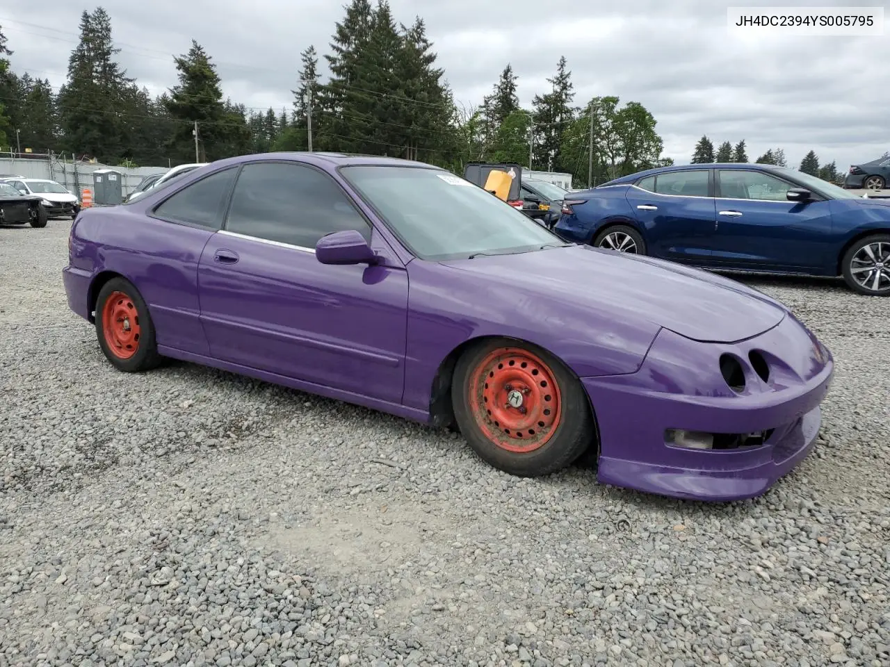 2000 Acura Integra Gsr VIN: JH4DC2394YS005795 Lot: 56994775