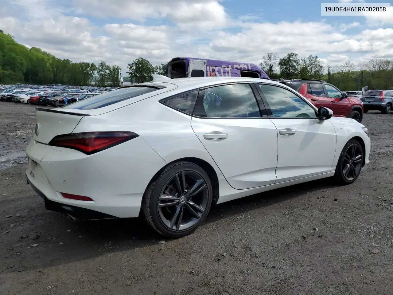 2024 Acura Integra A-Spec Tech VIN: 19UDE4H61RA002058 Lot: 55798595