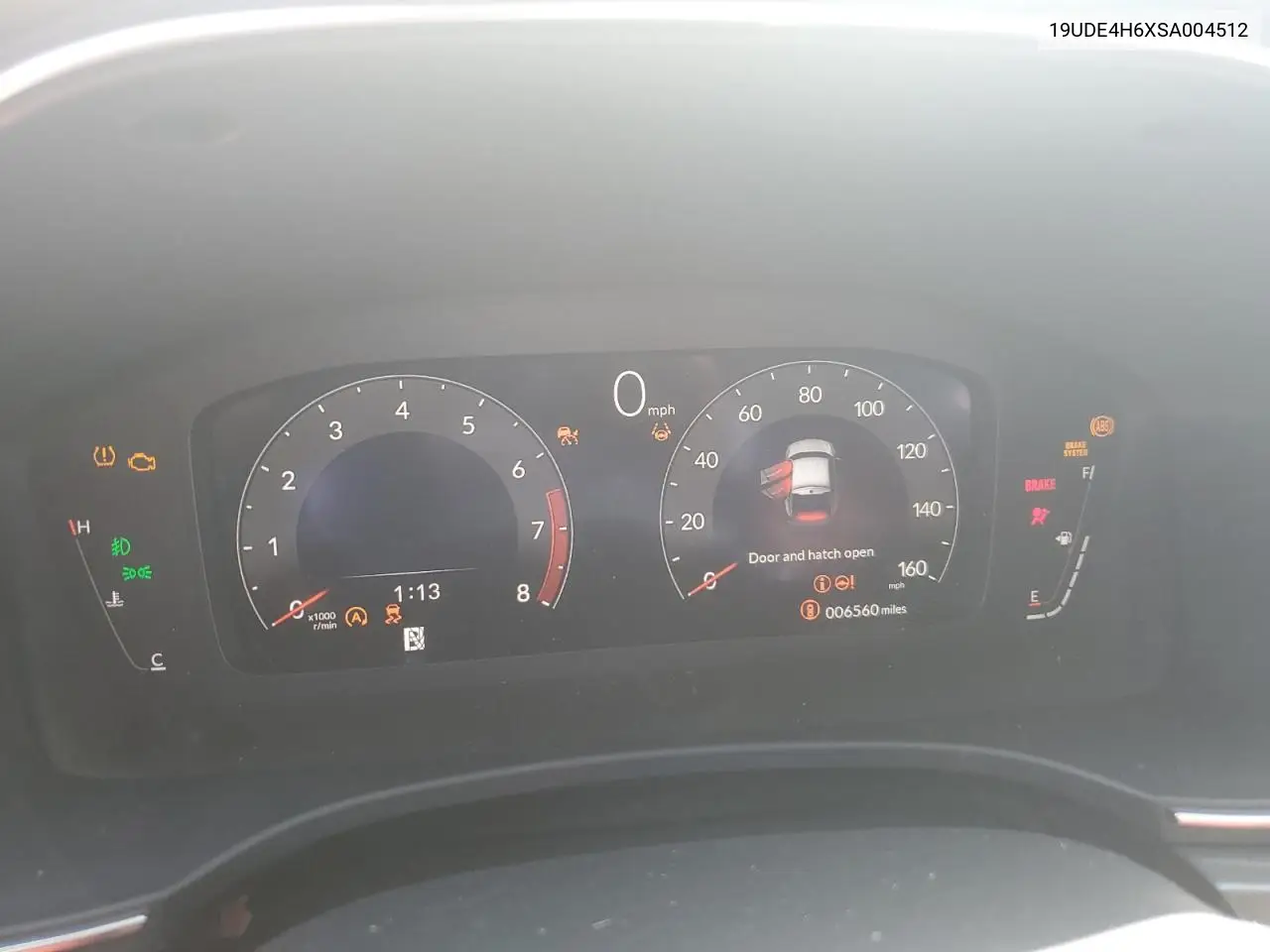2025 Acura Integra A-Spec Tech VIN: 19UDE4H6XSA004512 Lot: 61753205