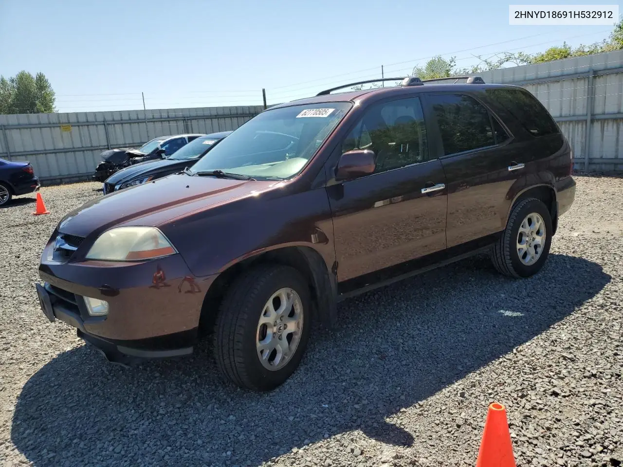 2001 Acura Mdx Touring VIN: 2HNYD18691H532912 Lot: 62770505