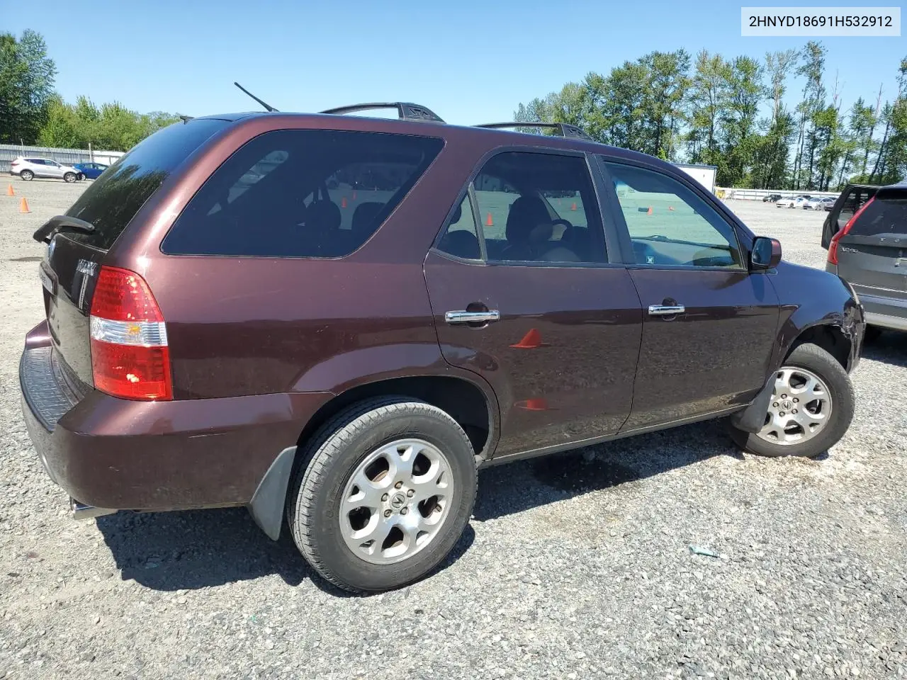 2001 Acura Mdx Touring VIN: 2HNYD18691H532912 Lot: 62770505