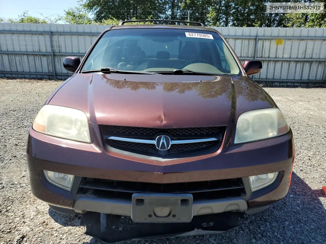 2001 Acura Mdx Touring VIN: 2HNYD18691H532912 Lot: 62770505