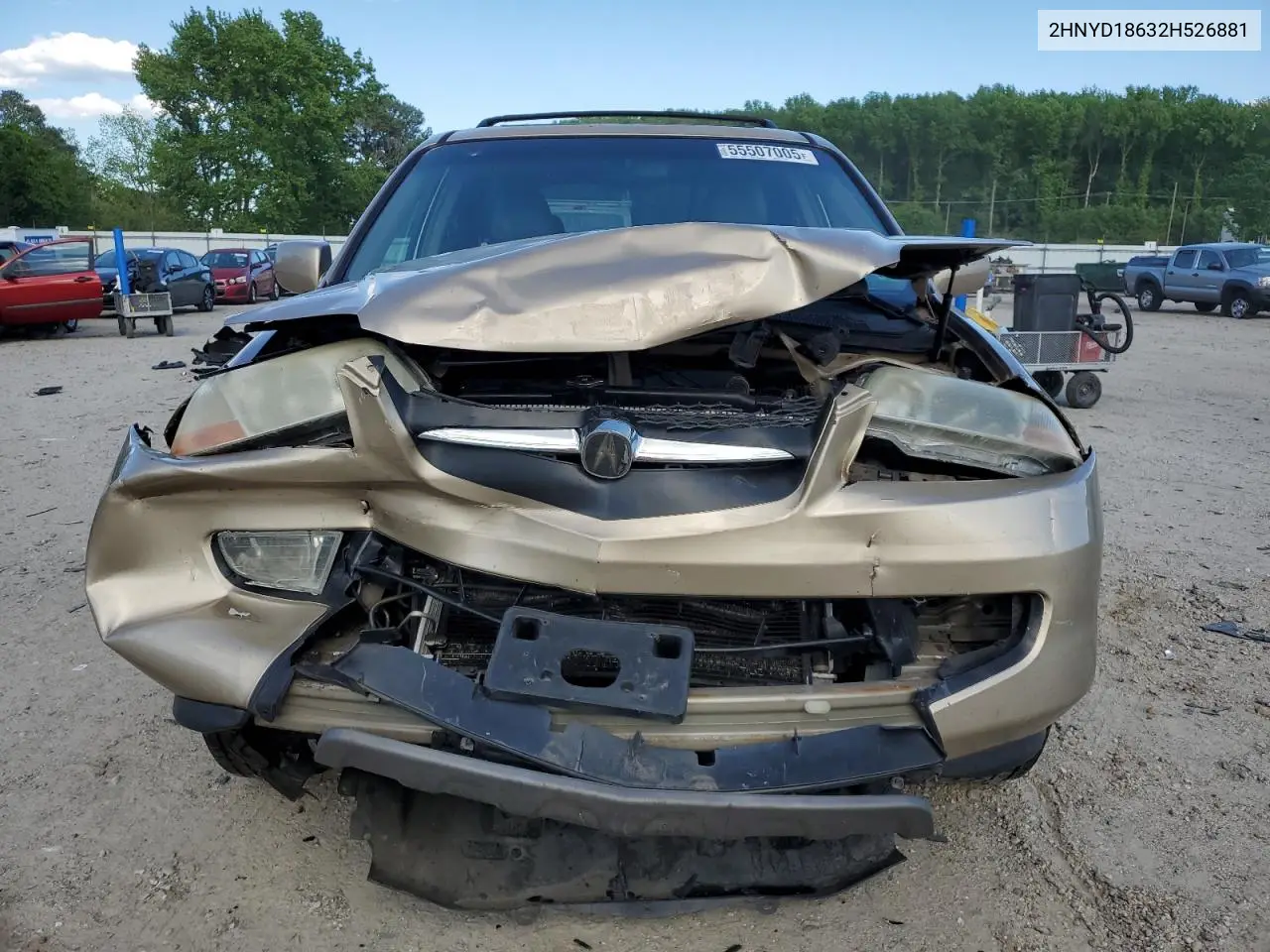 2002 Acura Mdx Touring VIN: 2HNYD18632H526881 Lot: 55507005
