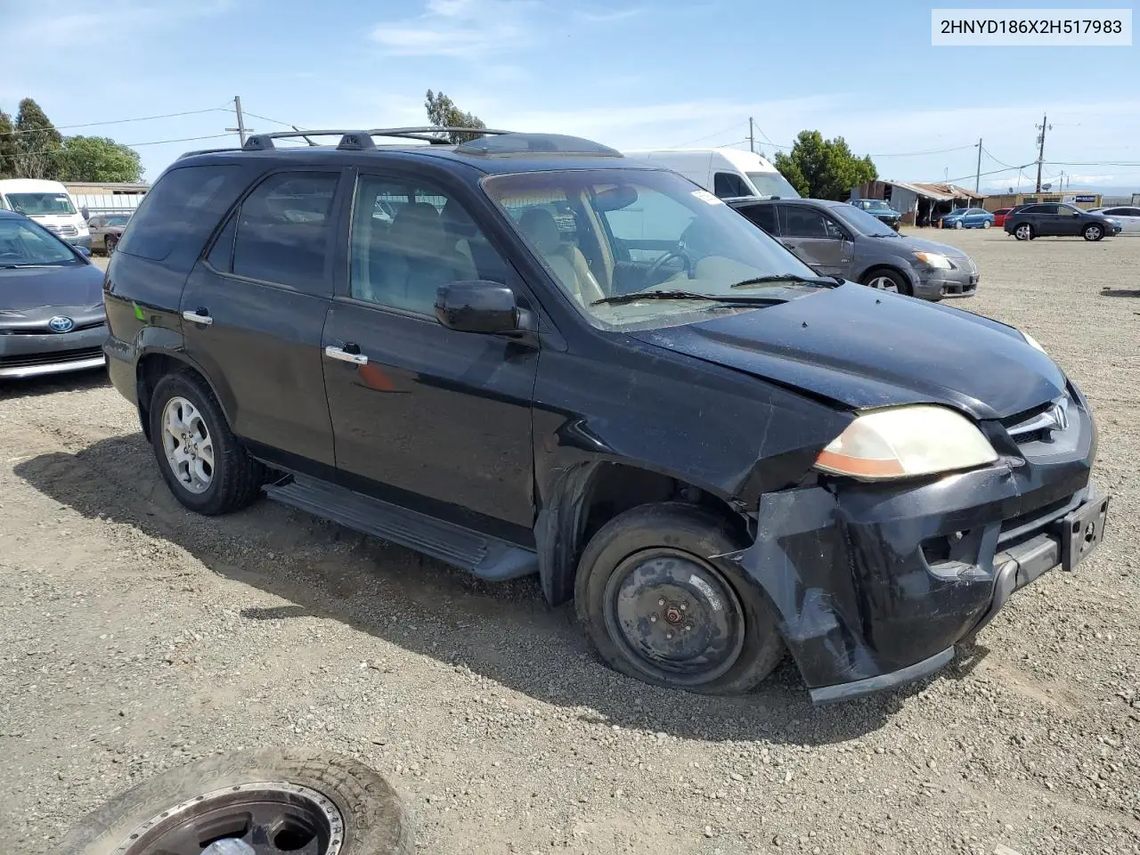 2002 Acura Mdx Touring VIN: 2HNYD186X2H517983 Lot: 56596225
