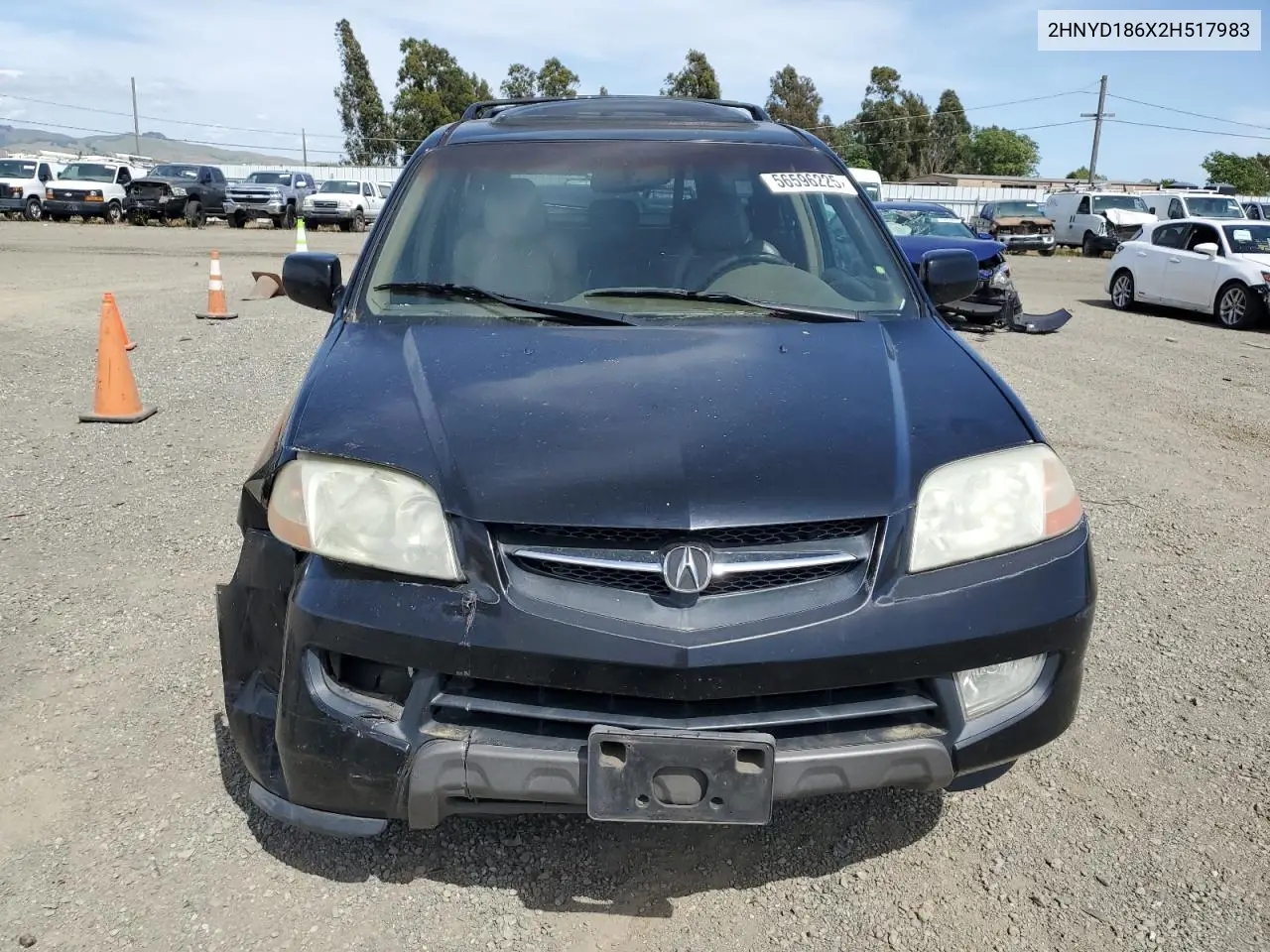 2002 Acura Mdx Touring VIN: 2HNYD186X2H517983 Lot: 56596225