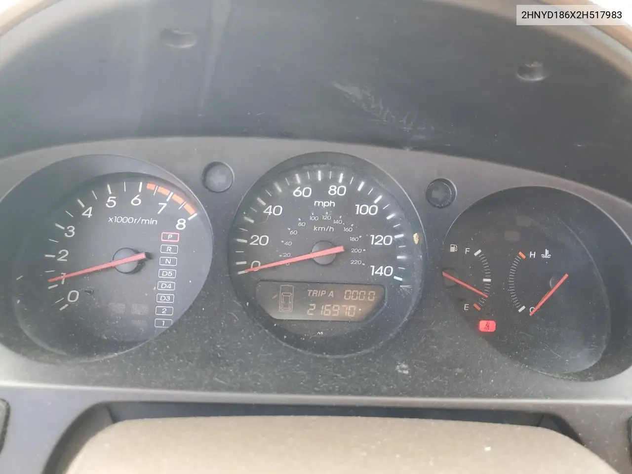2002 Acura Mdx Touring VIN: 2HNYD186X2H517983 Lot: 56596225