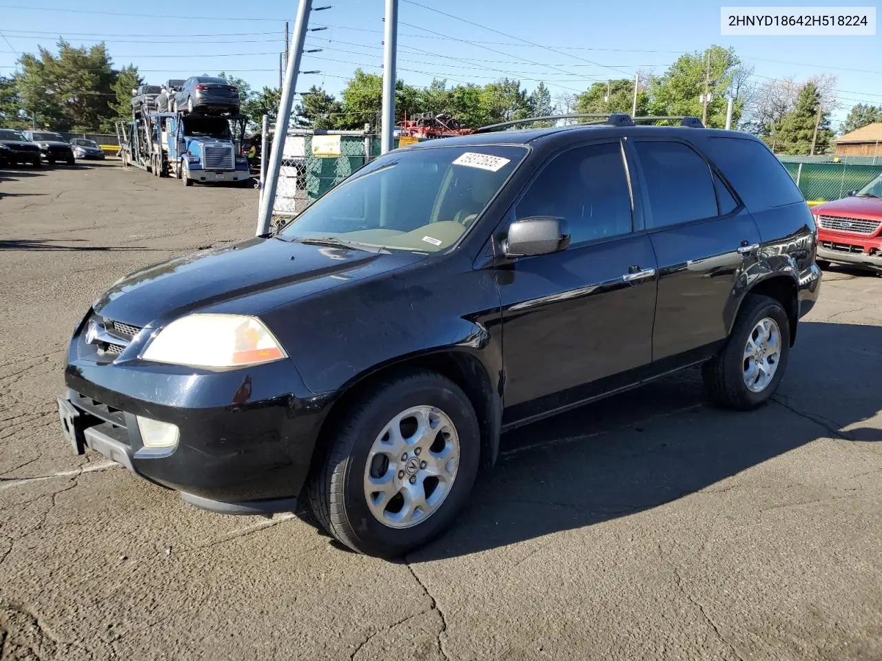 2002 Acura Mdx Touring VIN: 2HNYD18642H518224 Lot: 59372635