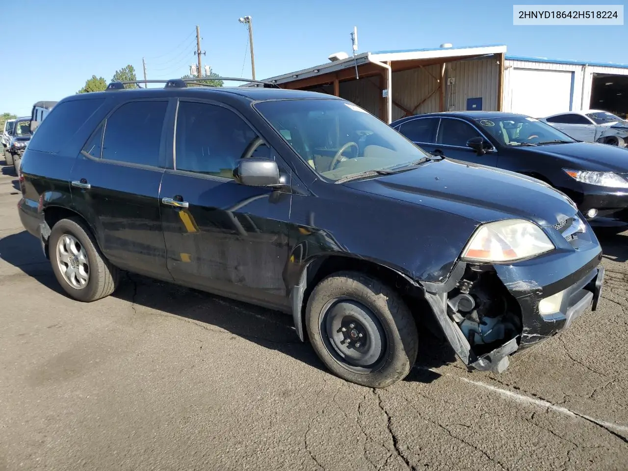 2002 Acura Mdx Touring VIN: 2HNYD18642H518224 Lot: 59372635