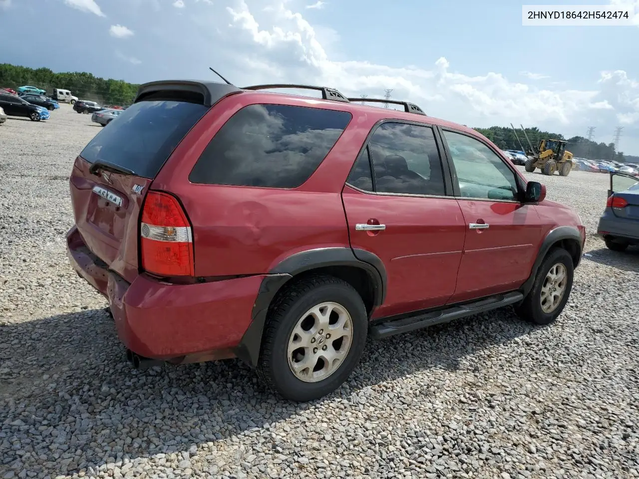 2002 Acura Mdx Touring VIN: 2HNYD18642H542474 Lot: 62147465