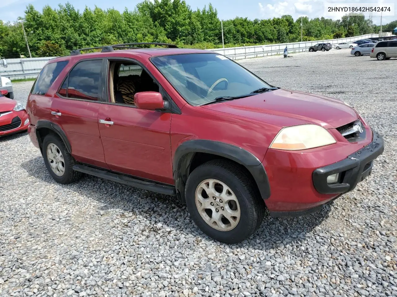 2002 Acura Mdx Touring VIN: 2HNYD18642H542474 Lot: 62147465