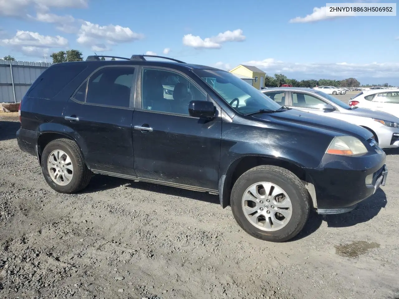2003 Acura Mdx Touring VIN: 2HNYD18863H506952 Lot: 56922895
