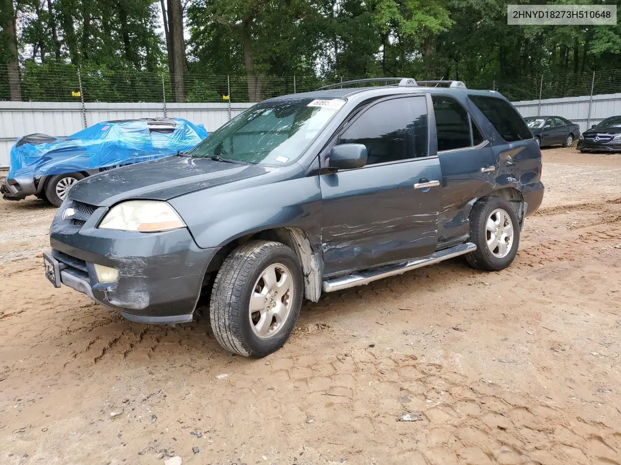 2003 Acura Mdx VIN: 2HNYD18273H510648 Lot: 60805255