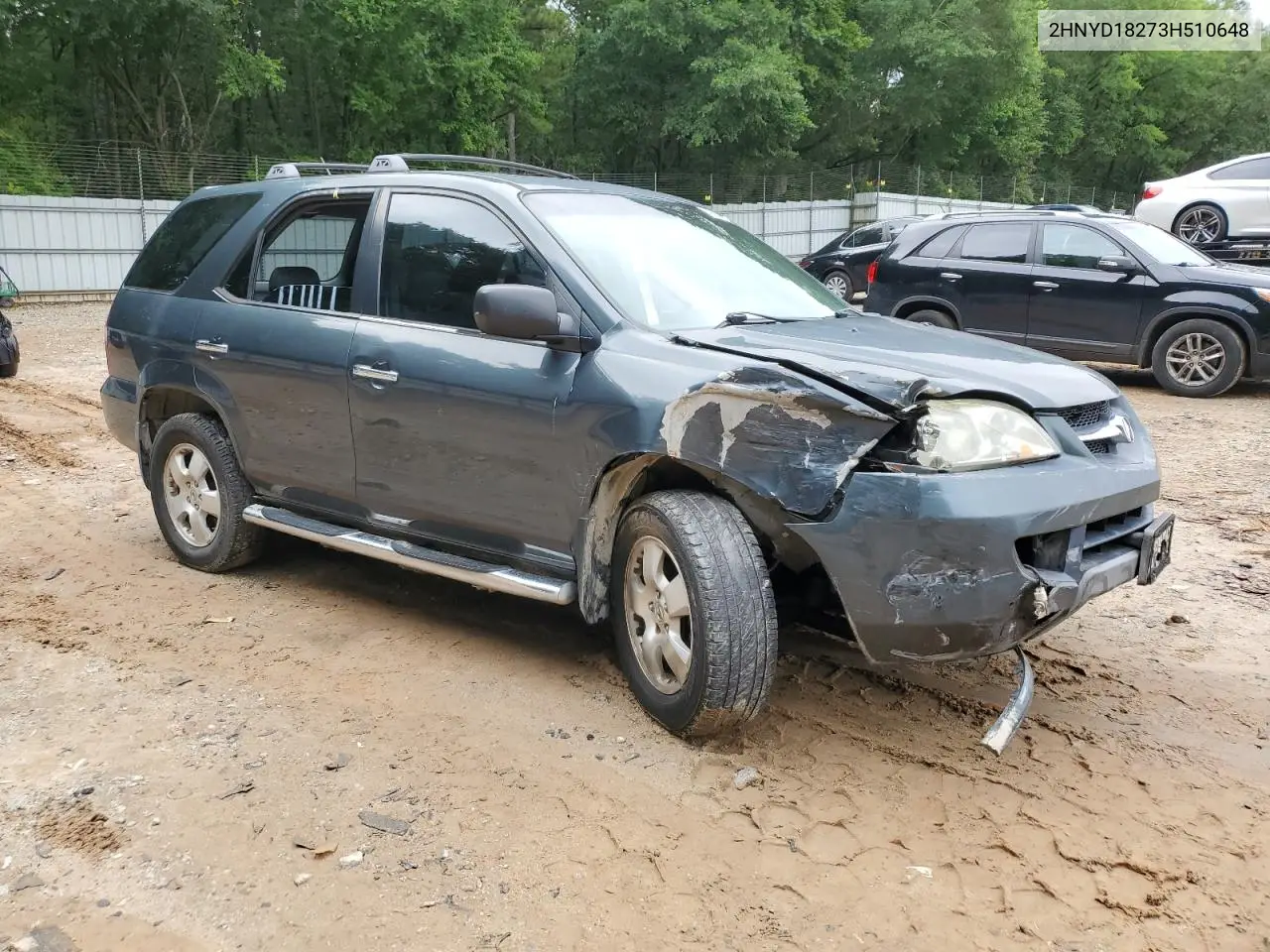 2003 Acura Mdx VIN: 2HNYD18273H510648 Lot: 60805255