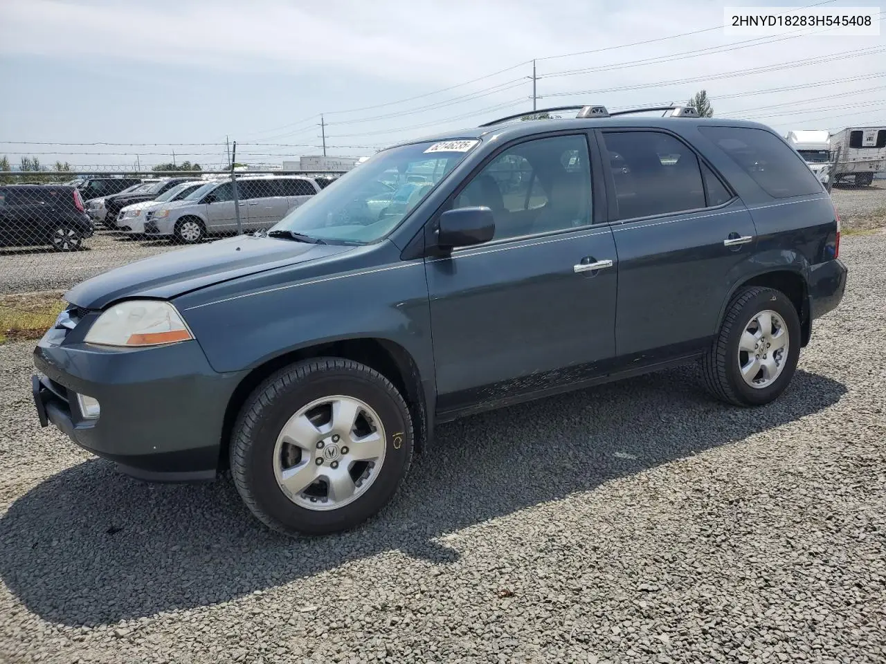 2003 Acura Mdx VIN: 2HNYD18283H545408 Lot: 62146235