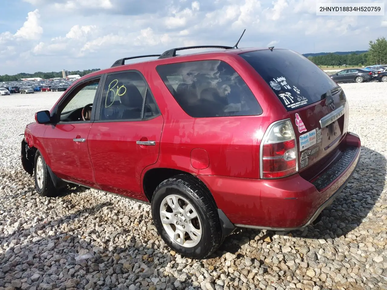 2004 Acura Mdx Touring VIN: 2HNYD18834H520759 Lot: 62387255