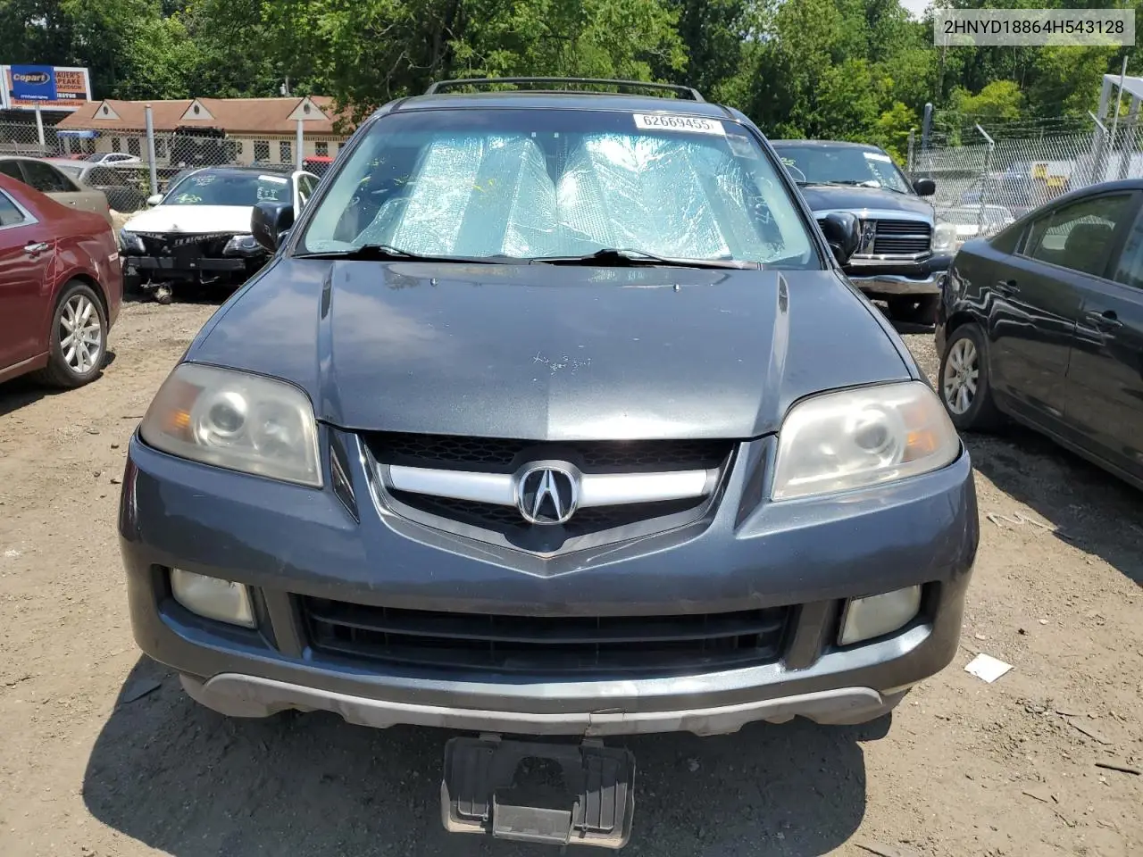 2004 Acura Mdx Touring VIN: 2HNYD18864H543128 Lot: 62669455