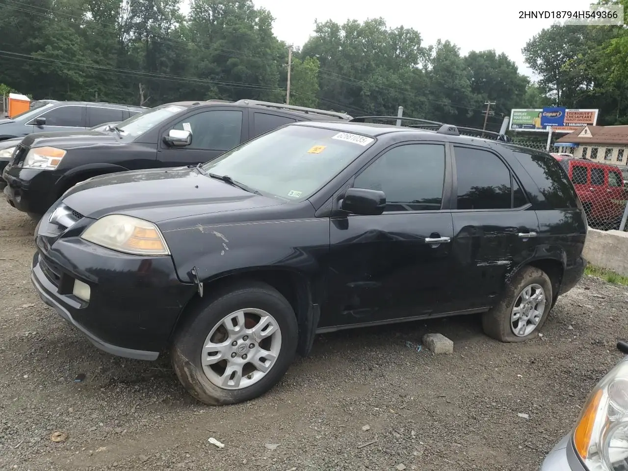2004 Acura Mdx Touring VIN: 2HNYD18794H549366 Lot: 62681035