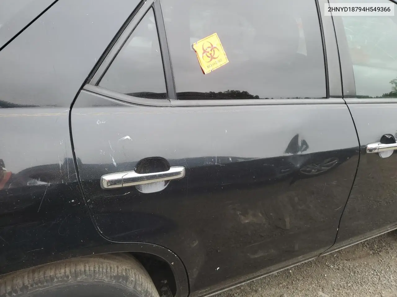 2004 Acura Mdx Touring VIN: 2HNYD18794H549366 Lot: 62681035