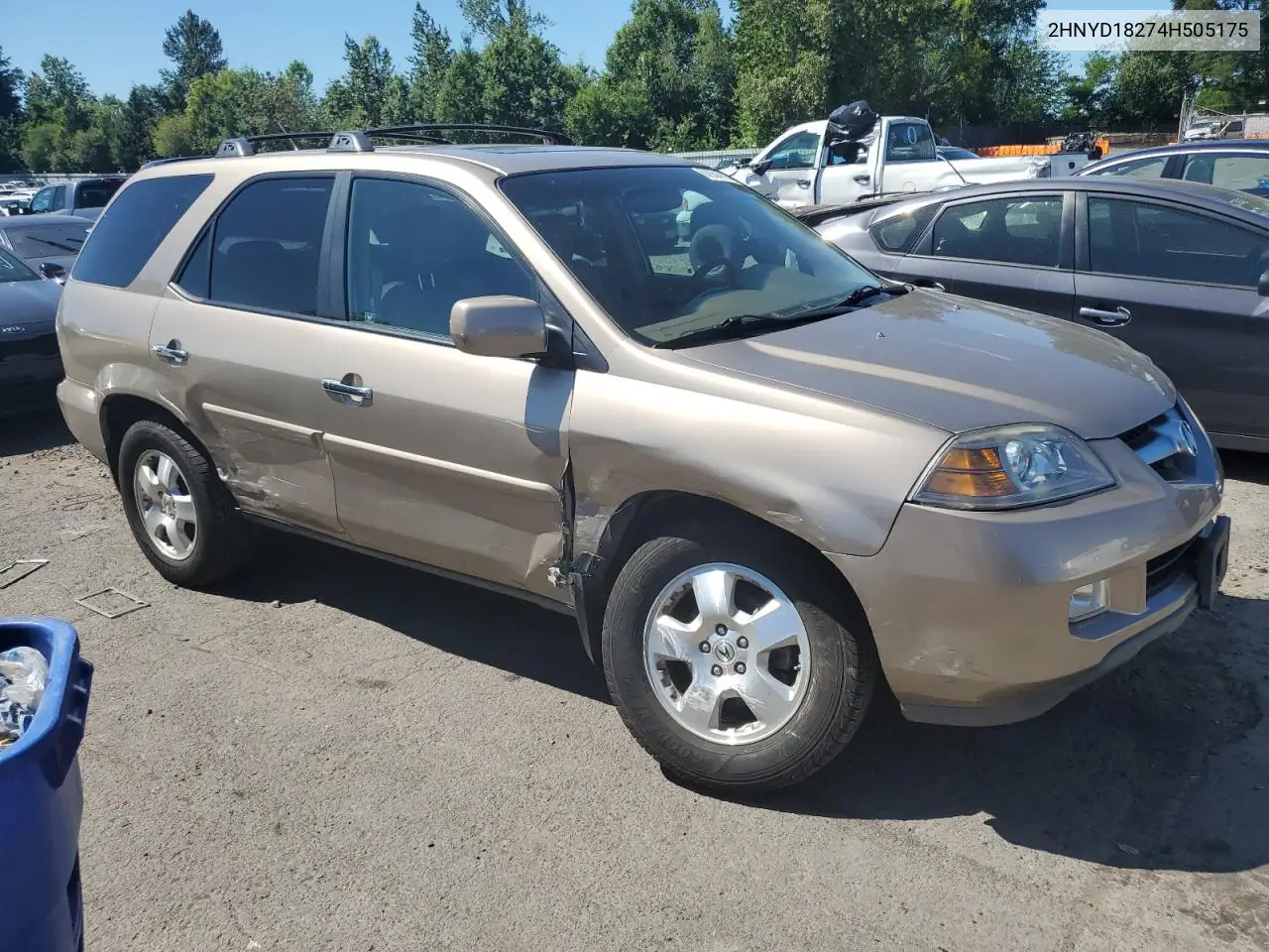 2004 Acura Mdx VIN: 2HNYD18274H505175 Lot: 62954765