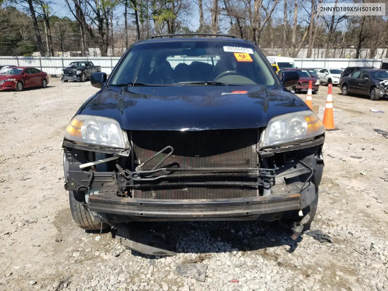 2005 Acura Mdx Touring VIN: 2HNYD189X5H501491 Lot: 48500425