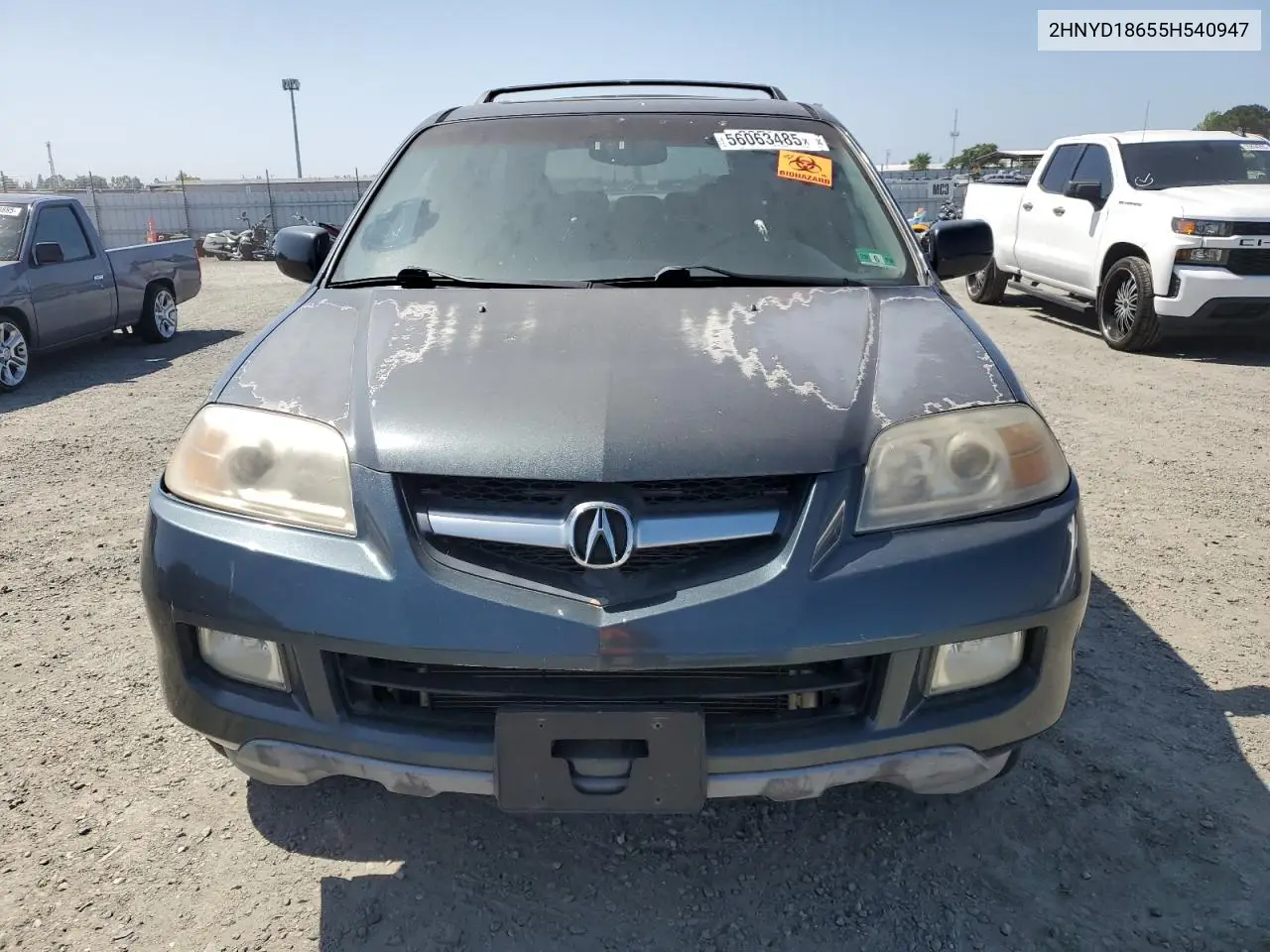 2005 Acura Mdx Touring VIN: 2HNYD18655H540947 Lot: 56063485