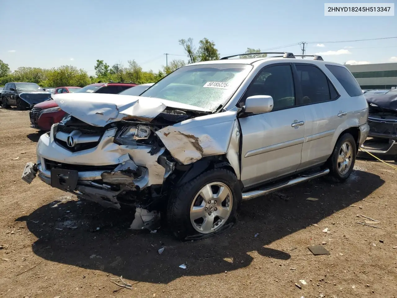 2005 Acura Mdx VIN: 2HNYD18245H513347 Lot: 58185235
