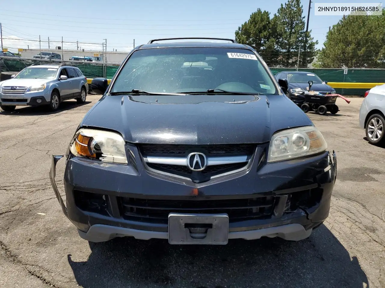 2005 Acura Mdx Touring VIN: 2HNYD18915H526585 Lot: 61642975