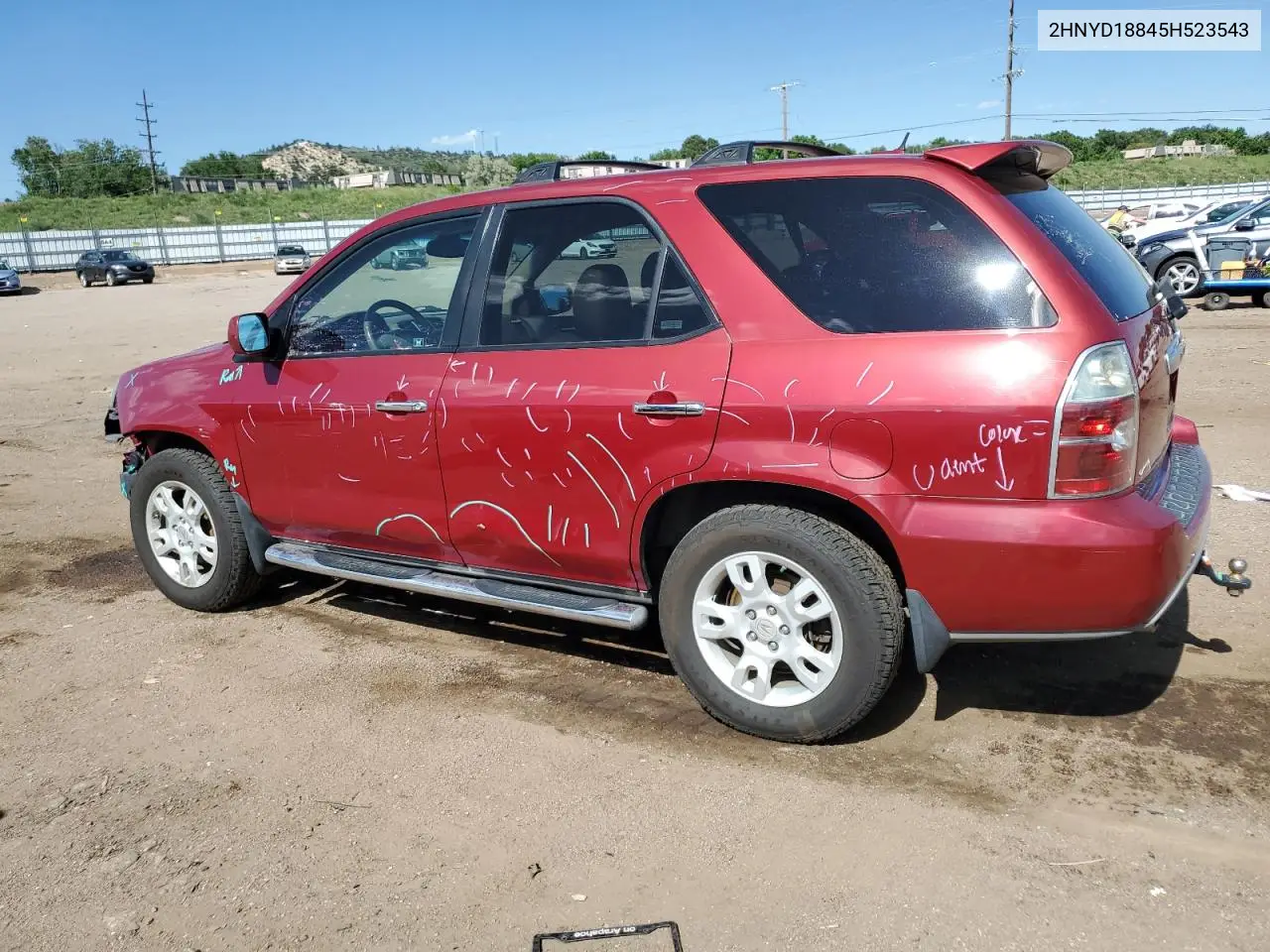 2005 Acura Mdx Touring VIN: 2HNYD18845H523543 Lot: 61679365