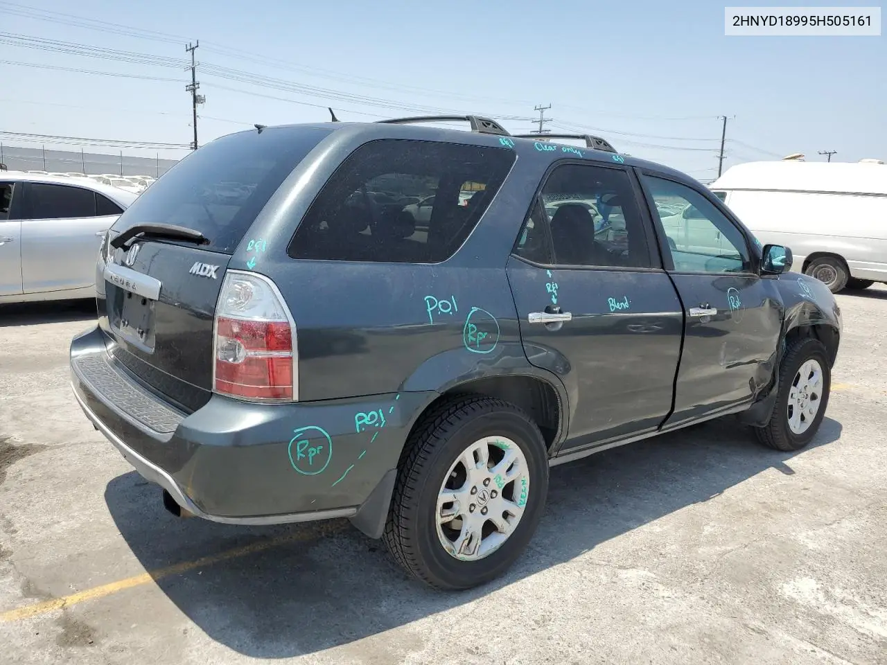 2005 Acura Mdx Touring VIN: 2HNYD18995H505161 Lot: 62426595