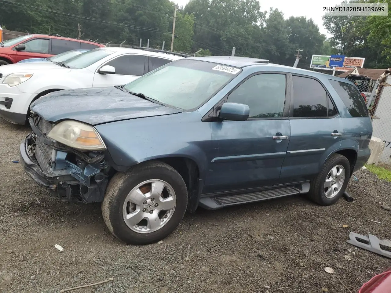 2005 Acura Mdx VIN: 2HNYD18205H539699 Lot: 62694425
