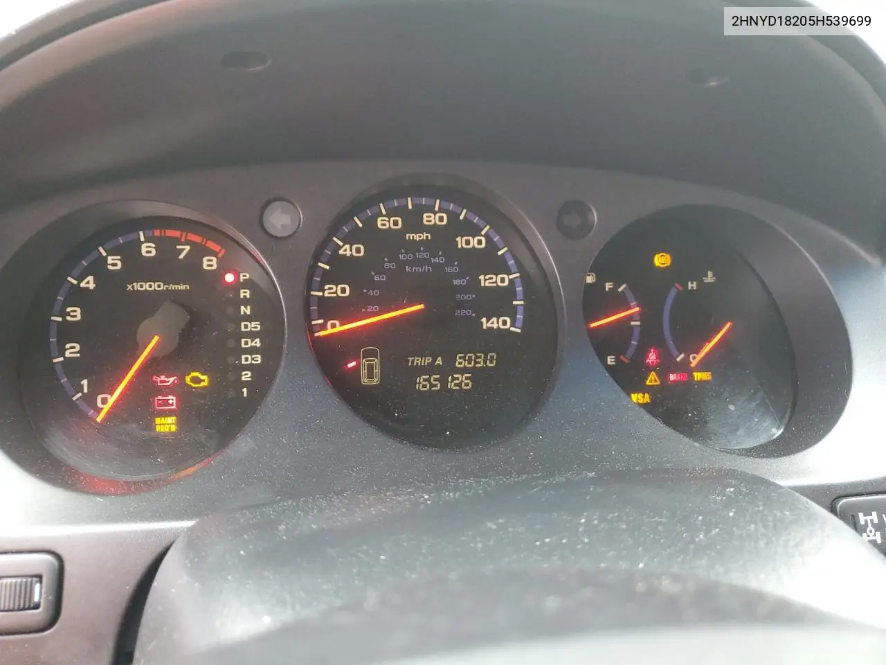 2005 Acura Mdx VIN: 2HNYD18205H539699 Lot: 62694425