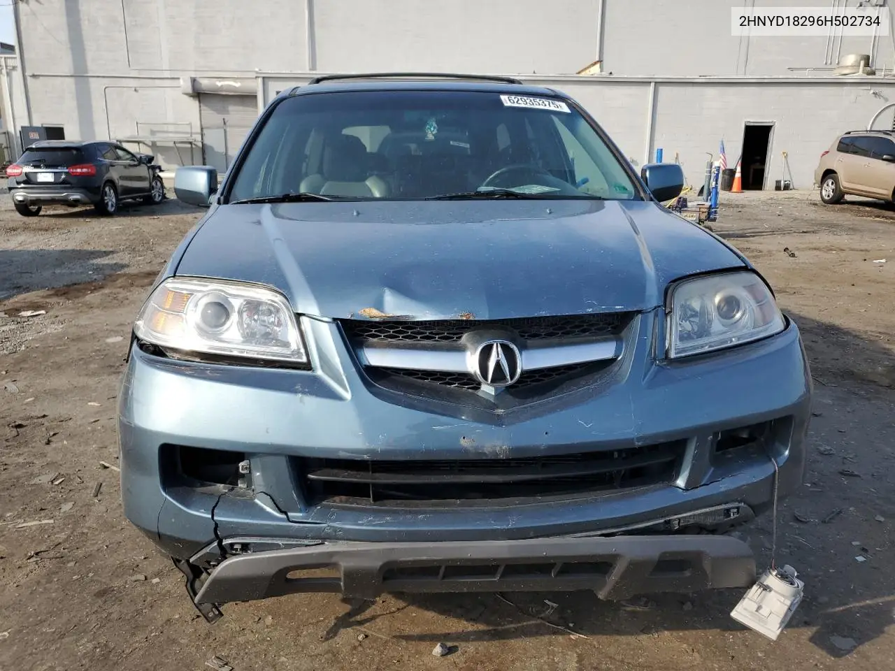 2006 Acura Mdx VIN: 2HNYD18296H502734 Lot: 62935375