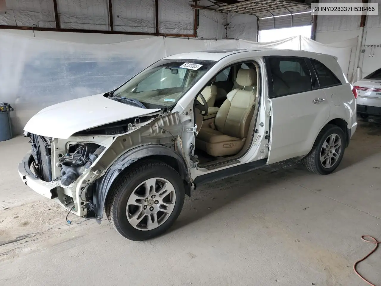 2007 Acura Mdx Technology VIN: 2HNYD28337H538466 Lot: 52322205