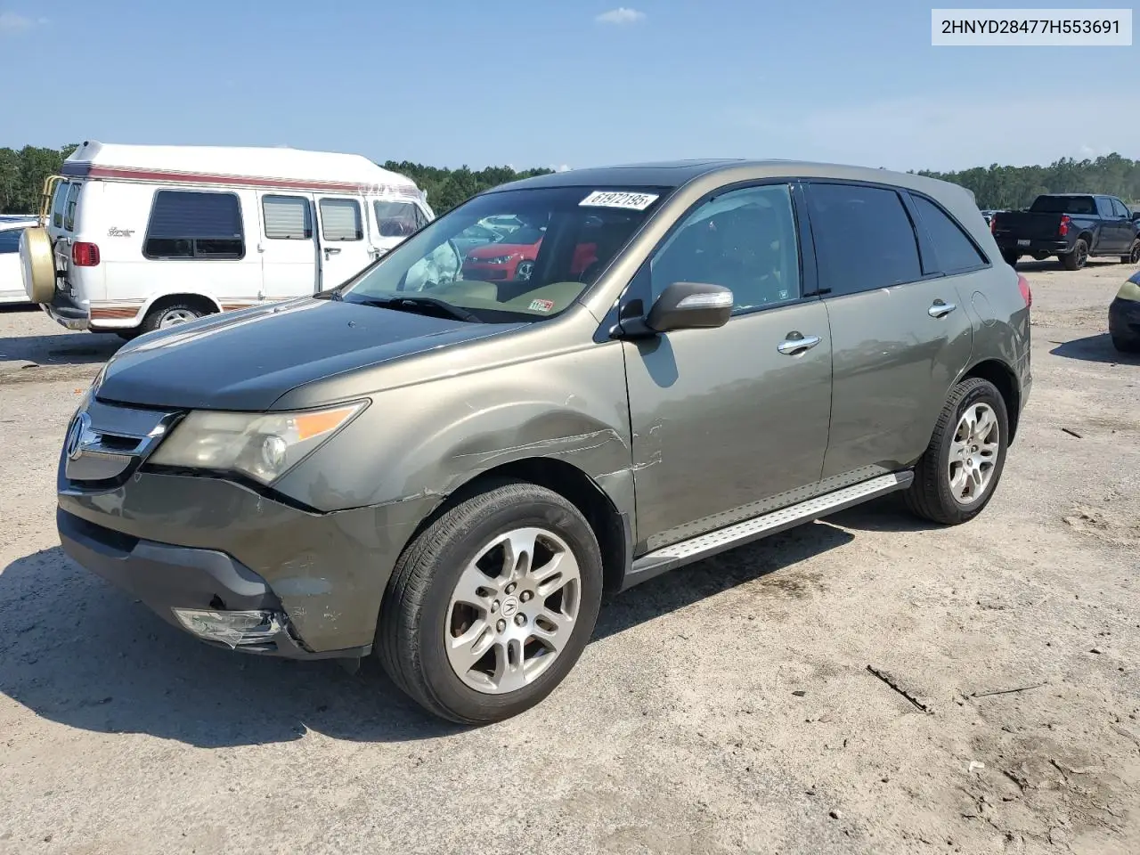 2007 Acura Mdx Technology VIN: 2HNYD28477H553691 Lot: 61972195