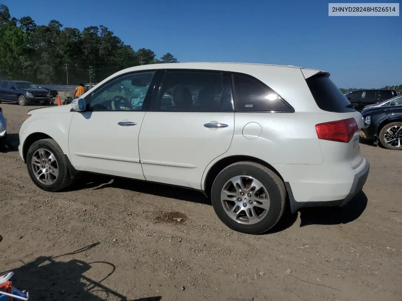 2008 Acura Mdx VIN: 2HNYD28248H526514 Lot: 53207155