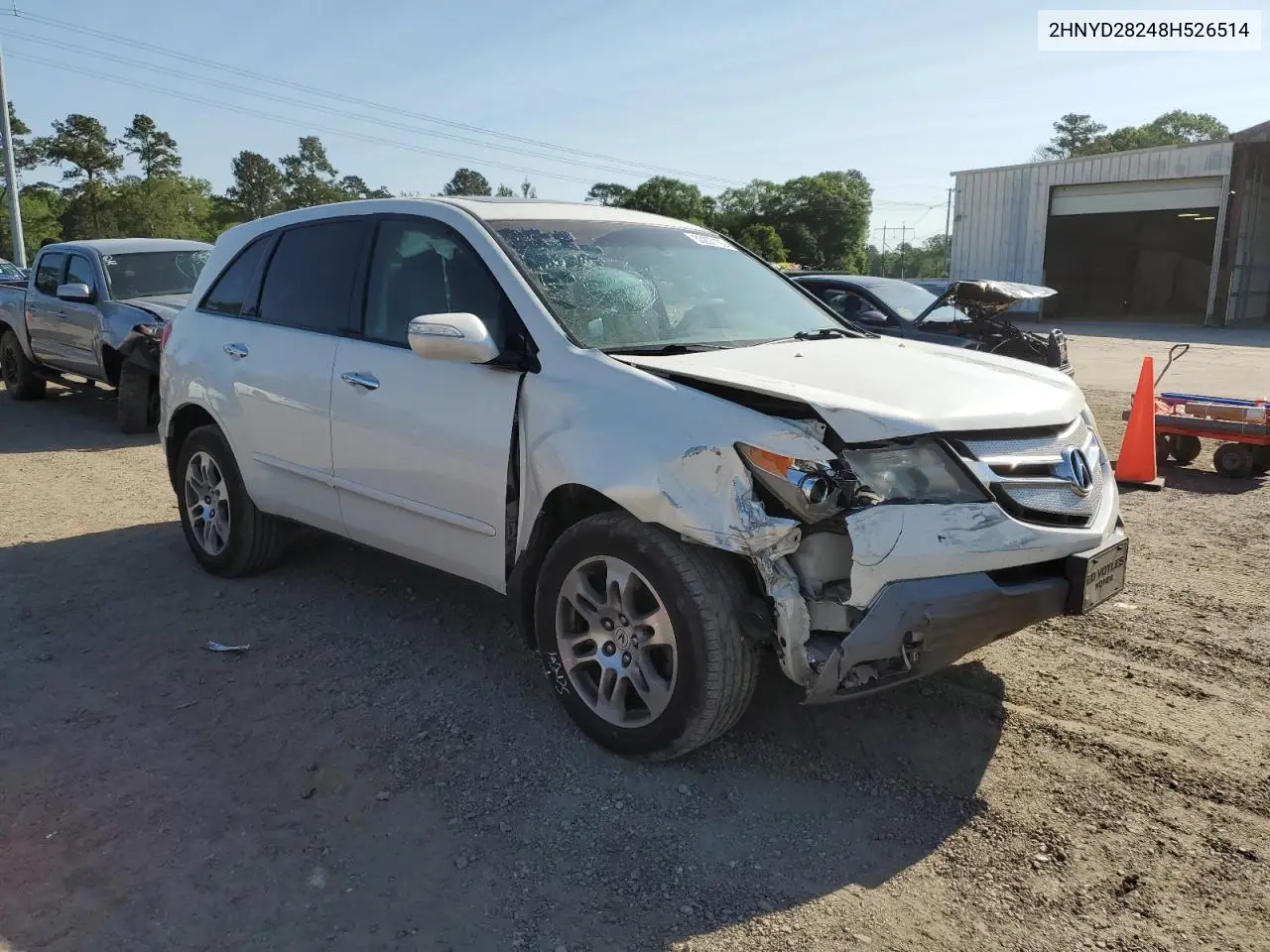 2008 Acura Mdx VIN: 2HNYD28248H526514 Lot: 53207155