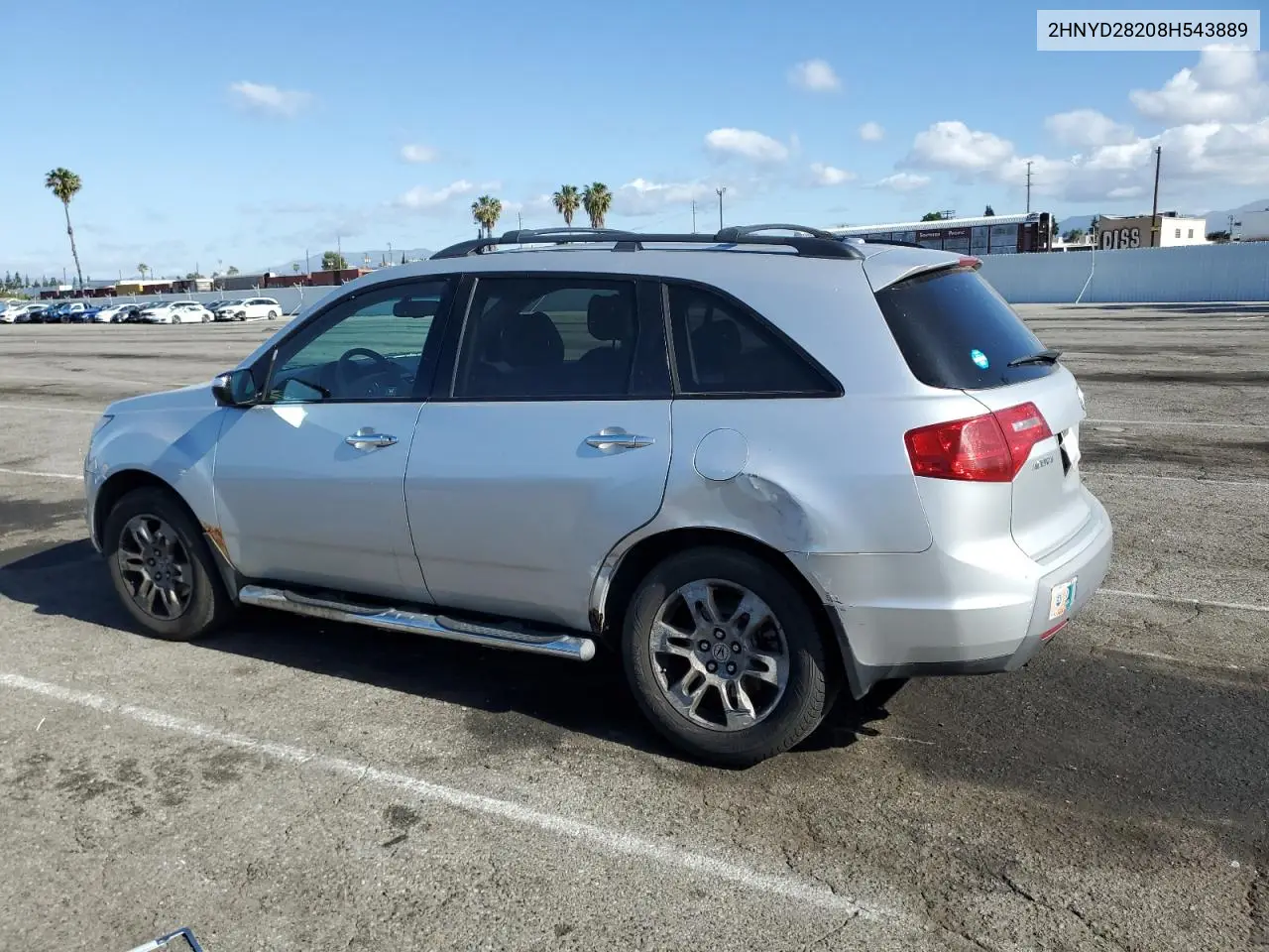 2008 Acura Mdx VIN: 2HNYD28208H543889 Lot: 56794645