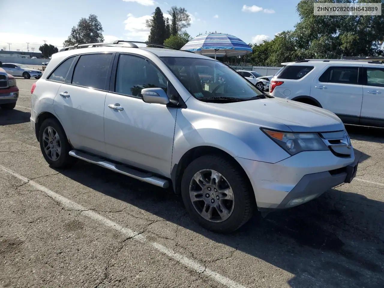 2008 Acura Mdx VIN: 2HNYD28208H543889 Lot: 56794645