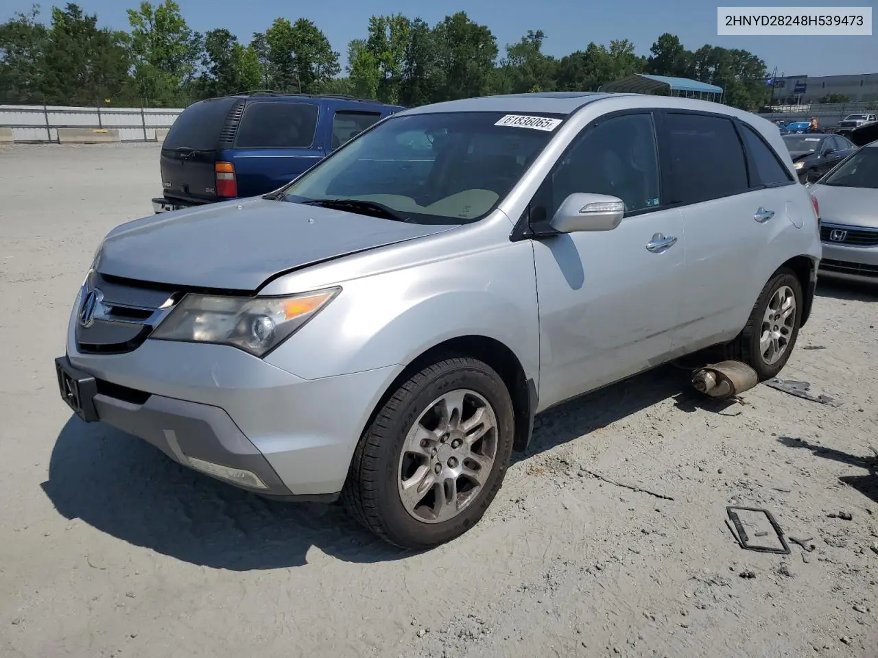2008 Acura Mdx VIN: 2HNYD28248H539473 Lot: 61836065