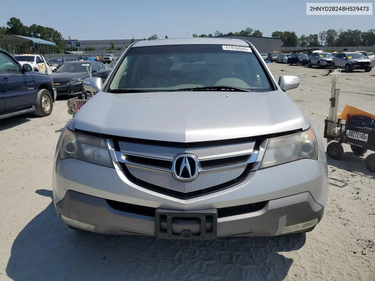 2008 Acura Mdx VIN: 2HNYD28248H539473 Lot: 61836065