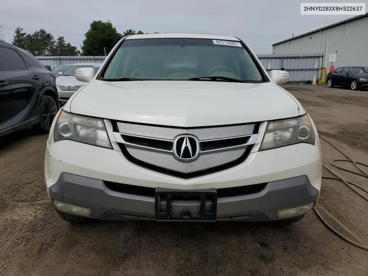2008 Acura Mdx Technology VIN: 2HNYD283X8H522637 Lot: 62314585