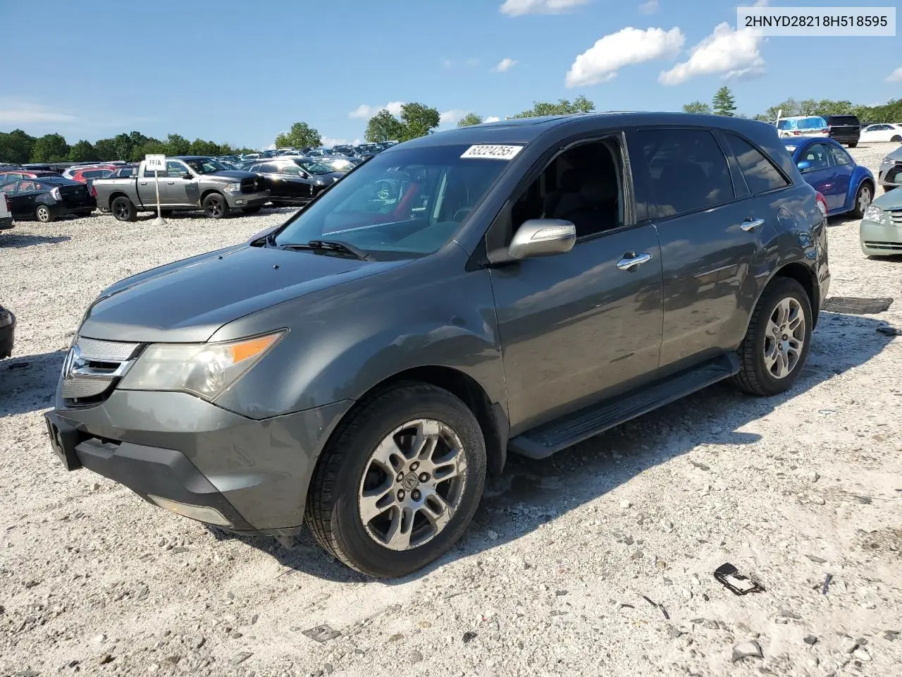 2008 Acura Mdx VIN: 2HNYD28218H518595 Lot: 63224255
