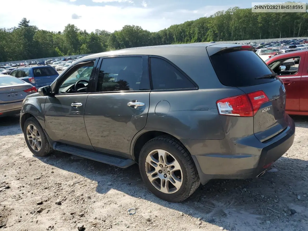 2008 Acura Mdx VIN: 2HNYD28218H518595 Lot: 63224255