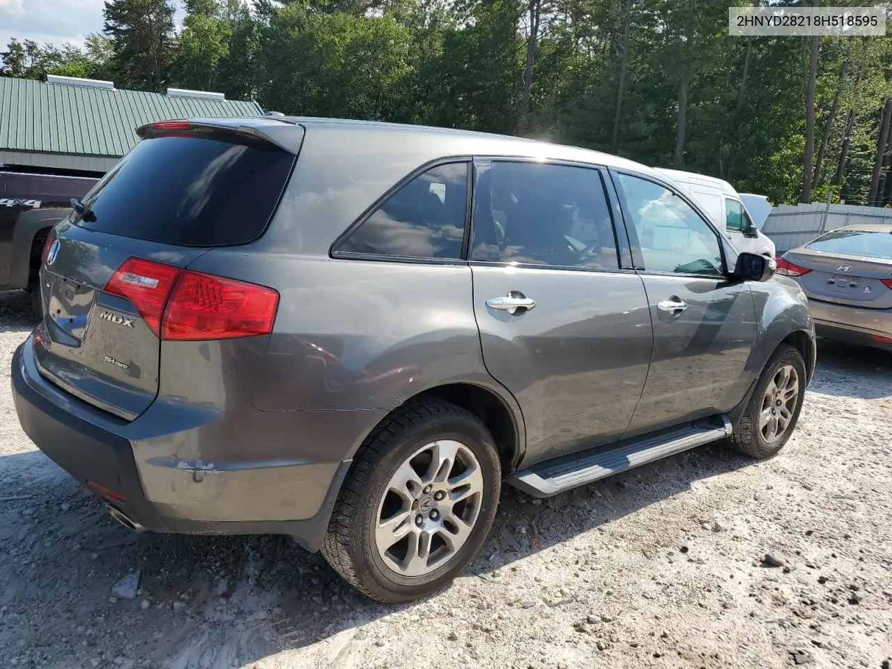2008 Acura Mdx VIN: 2HNYD28218H518595 Lot: 63224255